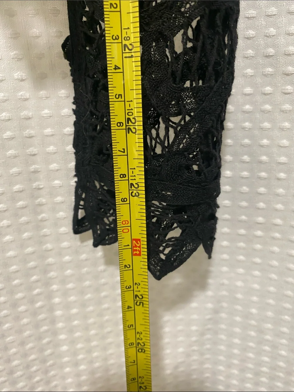 Vintage Betsey Johnson New York Black Lace Long Sleeve Bow-Waist Top - Picture 13 of 15
